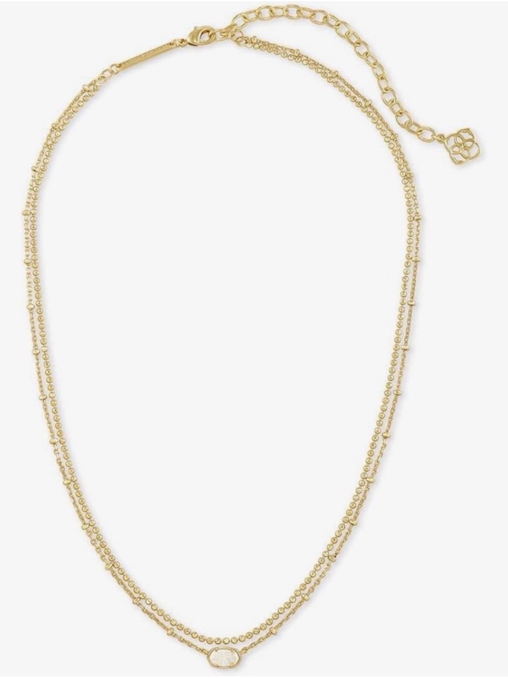 Kendra scott double chain mini Elisa pendant necklace